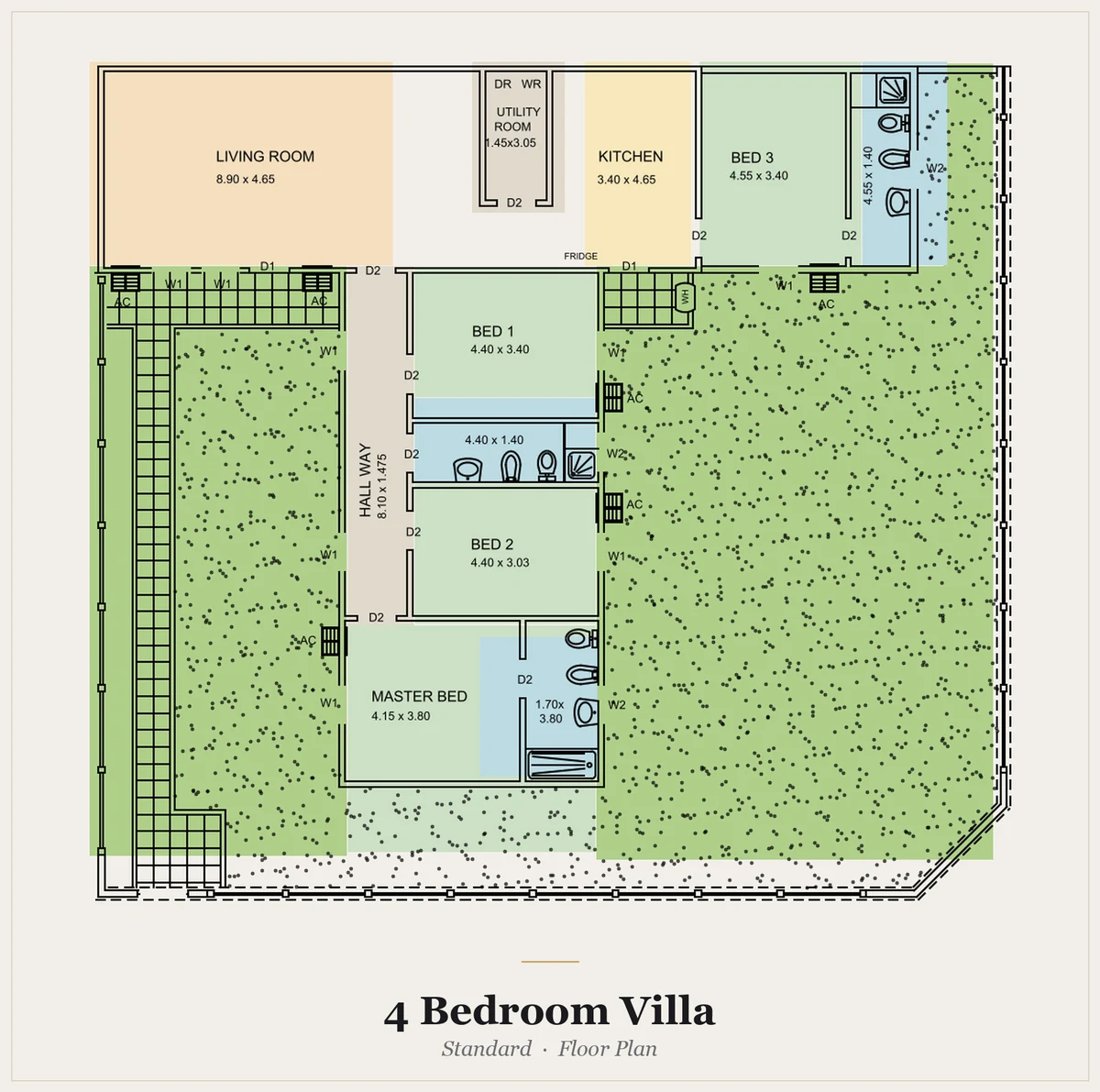 4 Bedroom Villa floor plan