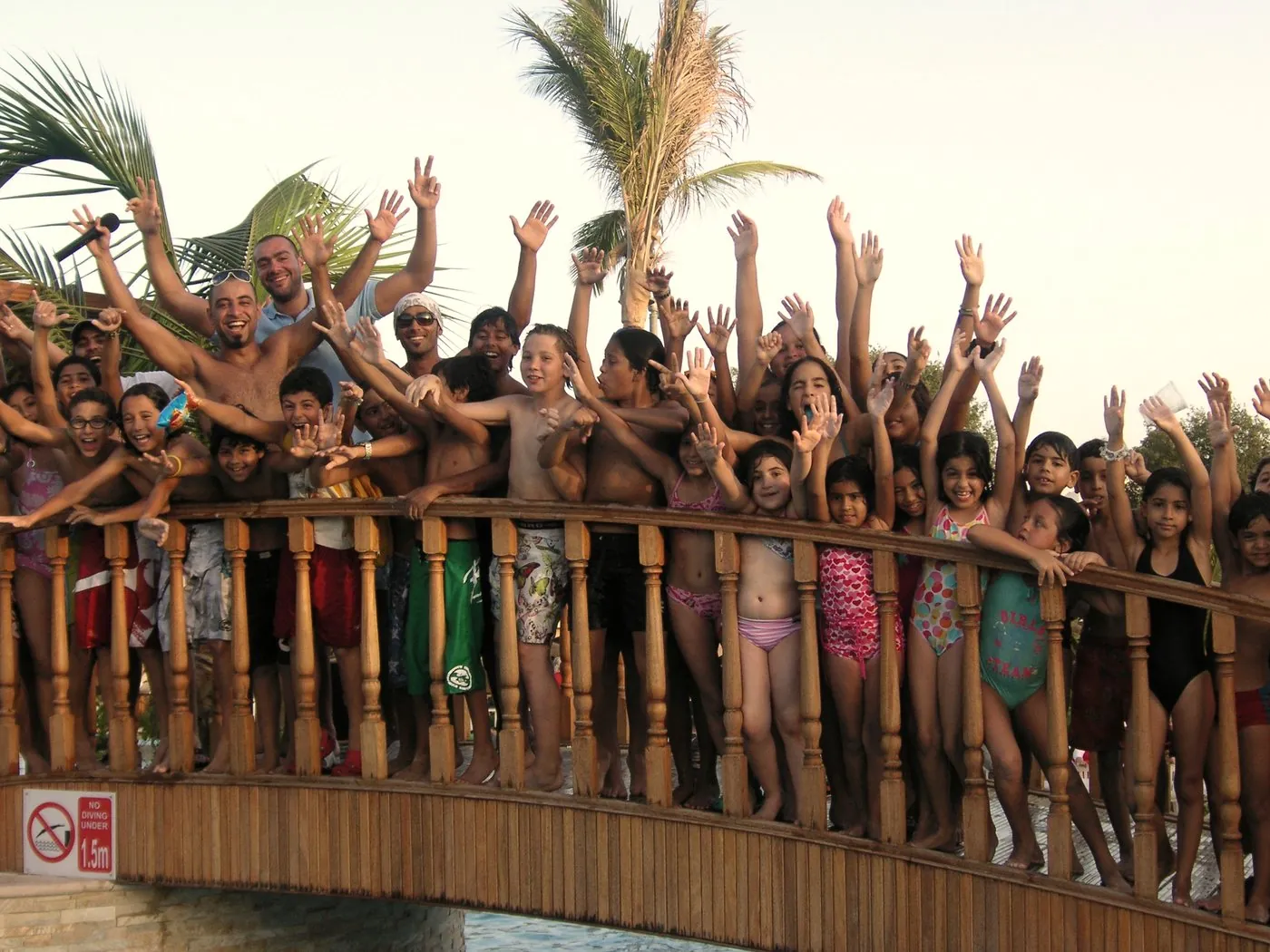 Residents celebrating together at Sharbatly Village